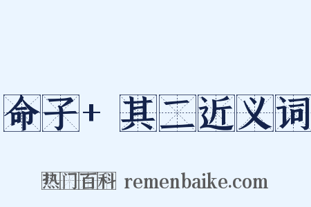 命子+其二近义词是什么意思的图片